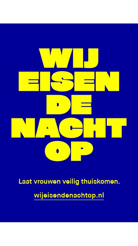Actie poster Wij eisen de nacht op
