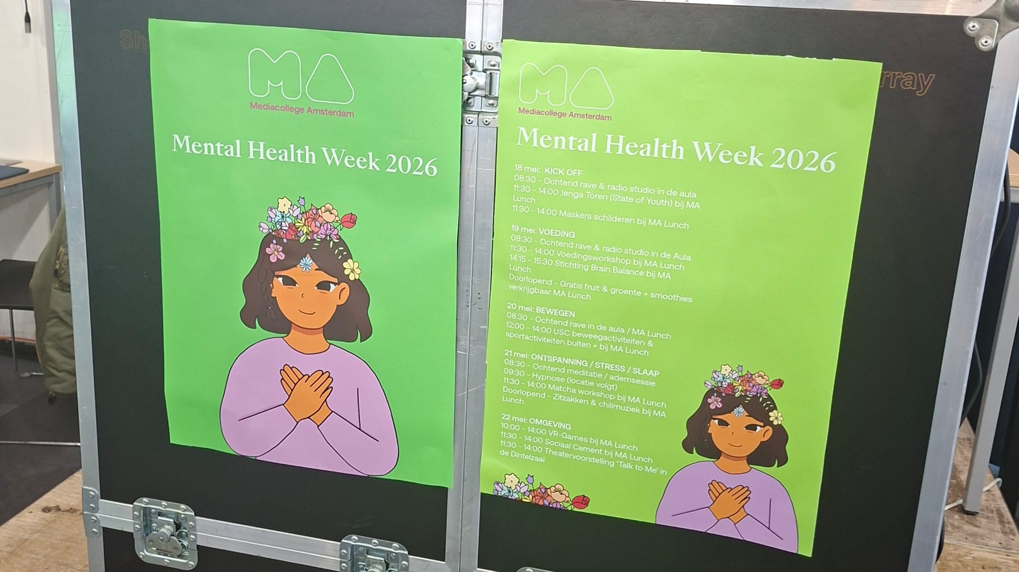 planning van mental health week op het mediacollege